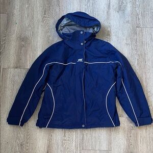 Helly Hansen navy ski jacket coat size small outdoors winter